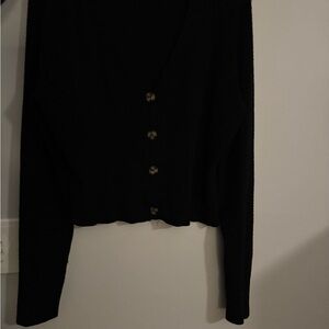 Black Button-Up Cardigan